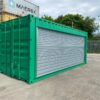 20ft zeecontainer met volledige zijroldeur te koop in Nederland - Veilige opslagcontainer met rolluiken