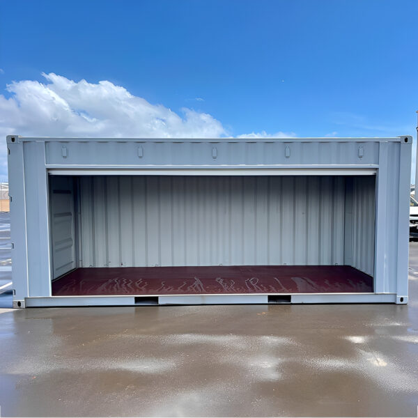 20ft-Roll-Up-Door-Shipping-Container1.jpg 20ft vrachtwaardige zeecontainer met zijroldeur - veilige opslagcontainer