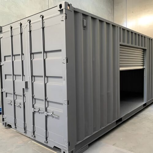 20x8ft-Container-With-Side-Roll-Up-Door-1.jpg 20ft zeecontainer met zijroldeur - Nieuwe veilige opslagcontainer