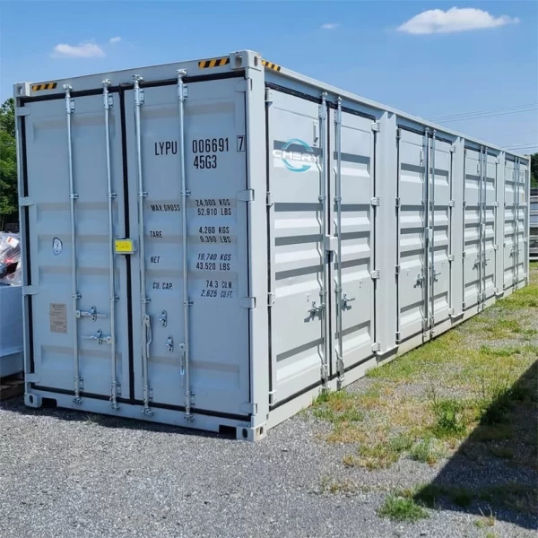 40ft High Cube zeecontainer met 4 deuren en open zijkant - container voor één reis en gemakkelijke toegang