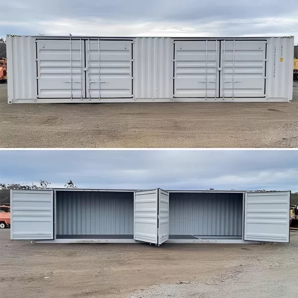 40ft High Cube-zeecontainer met 2 zijdeuren - Nieuwe opslagcontainer met één reis en meerdere toegangen