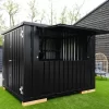 10ft zwarte containerbarkiosk - draagbare pop-upbar, café- en evenementencontainer