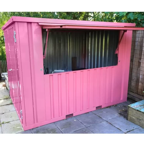 FOCO-BAR-3x2-RAL-3014.webp 10ft Roze Container Bar Kiosk - Draagbare Pop-Up Voedsel- en Drankcontainer - RAL 3014