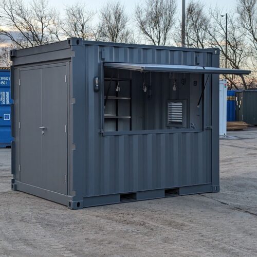 IMG_2804.jpg 10ft Pop-Up Container Café Kiosk met Serveerluik & Planken - Portable Food & Beverage Container Nederland