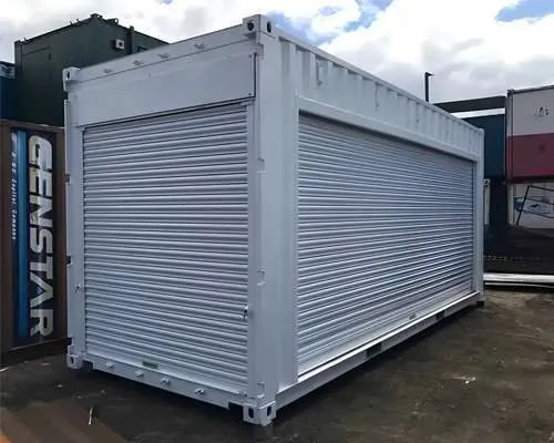 Roller-Shutter.webp 20ft High Cube-container met elektrische volledige zijroldeur - Wind- en waterdichte veilige opslag