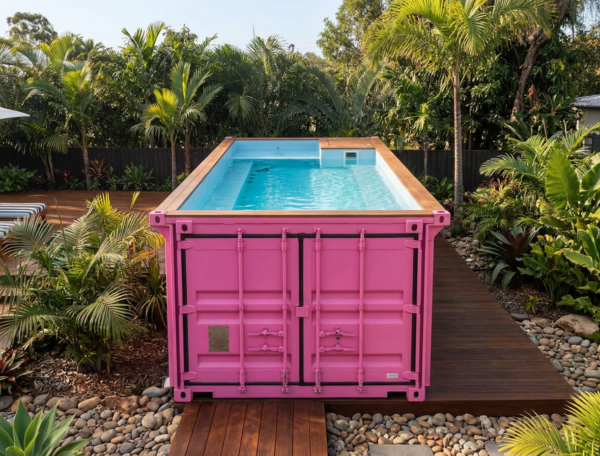 Roze 30 FT Container Zwembad