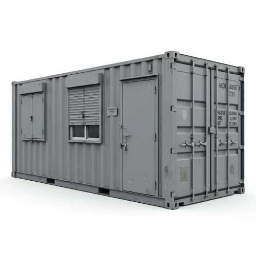 kkzgPbLO.webp 20ft anti-vandalisme kantoorcontainer - Veilige draagbare kantoorcontainer grijs