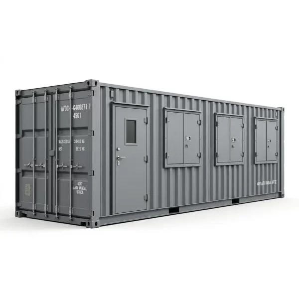 mUWsMPTO.webp 40ft anti-vandalisme kantoorcontainer - Veilige draagbare kantoorcontainer grijs