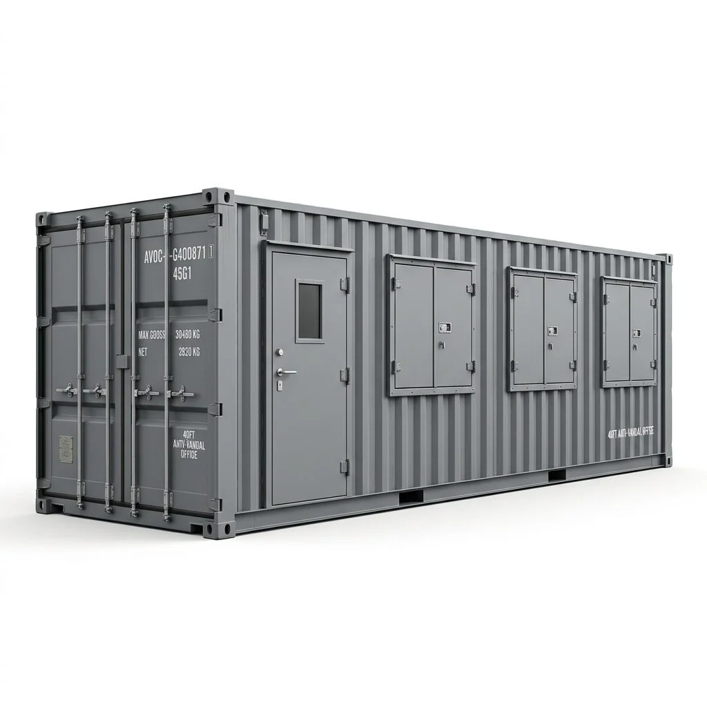 40ft anti vandalisme kantoorcontainer in Nederland