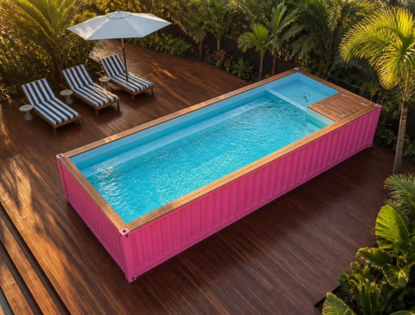 Roze 30 FT Container Zwembad