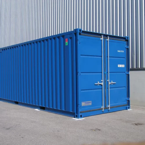 20ft zeecontainer - veilige stalen opslagcontainer - wind- en waterdicht (WWT) - blauw