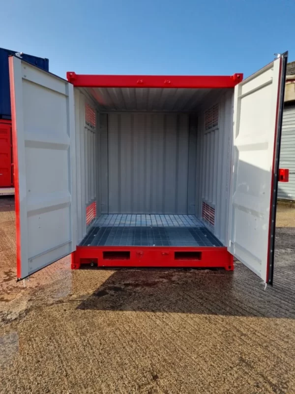 9ft opslagcontainer voor gevaarlijke goederen - Bunded DG Chemical Store met gegalvaniseerde roostervloer