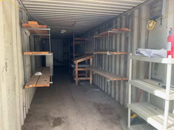 40ft dubbeldeurs zeecontainer met interne planken - Gebruikte opslagcontainer