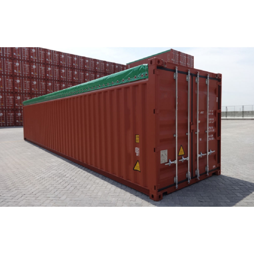 shipcon201-1.webp 45ft High Cube open zeecontainer - één reis | Afneembaar zeildoekdak