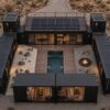De Ultieme Containerwoning - 10-Module Luxe Binnenplaats Wellness Villa met Plunge Pool, 3 Slaapkamers, Kantoor, Kunstatelier & Ontspanningsruimte