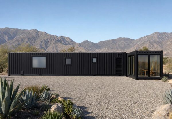 De Ultieme Containerwoning - 10-Module Luxe Binnenplaats Wellness Villa met Plunge Pool, 3 Slaapkamers, Kantoor, Kunstatelier & Ontspanningsruimte